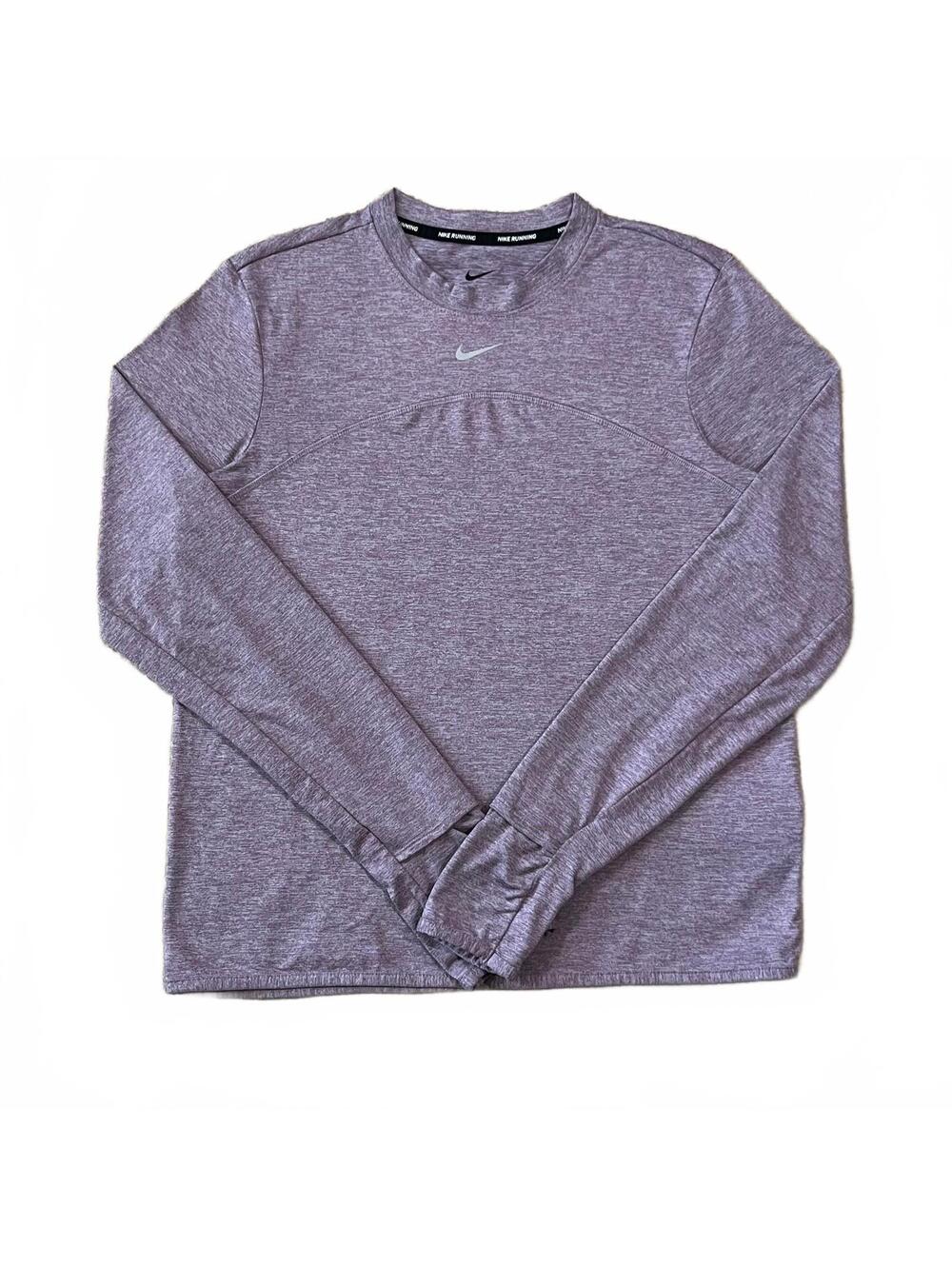 Nike Swift Element UV Crew Neck Running Top Women Small Purple Heather